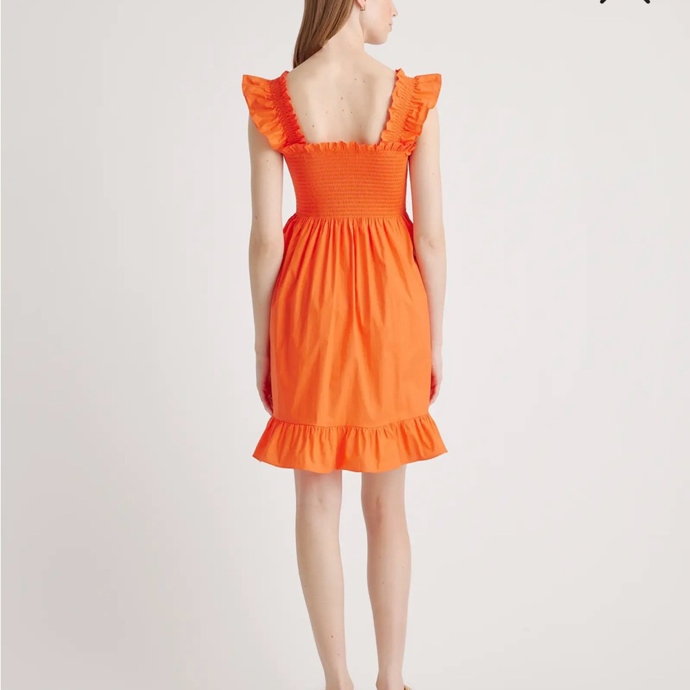 Cute Quince smocked sleeveless Red dress M - Picture 5 of 8